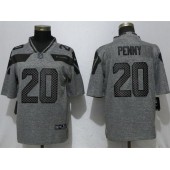 Seattle Seahawks 20 Rashaad Penny Gray Gridiron Gray Vapor Untouchable Limited Nike NFL Men Jersey