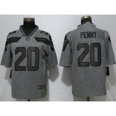 Seattle Seahawks 20 Rashaad Penny Gray Gridiron Gray Vapor Untouchable Limited Nike NFL Men Jersey