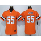 Women Nike Denver Broncos 55 Bradley Chubb Orange Color Rush Limited NFL Jersey