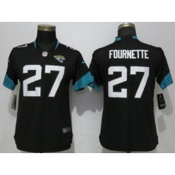 Women Nike Jacksonville Jaguars 27 Leonard Fournette Black Vapor Untouchable Limited Player NFL Jersey