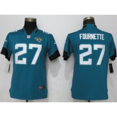 Women Nike Jacksonville Jaguars 27 Leonard Fournette Teal New 2018 Vapor Untouchable Limited NFL Jersey