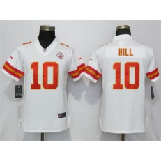 Women Nike Kansas City Chiefs 10 Tyreek Hill White Vapor Untouchable Limited NFL Jersey