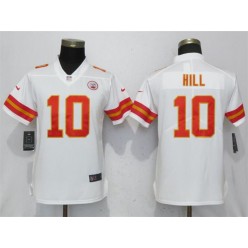 Women Nike Kansas City Chiefs 10 Tyreek Hill White Vapor Untouchable Limited NFL Jersey