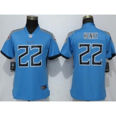 Women Nike Tennessee Titans 22 Derrick Henry Light Blue 2018 Vapor Untouchable Limited Jersey