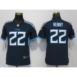 Women Nike Tennessee Titans 22 Derrick Henry Navy 2018 Vapor Untouchable Limited Jersey