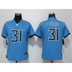 Women Nike Tennessee Titans 31 Kevin Byard Light Blue 2018 Vapor Untouchable Limited Jersey