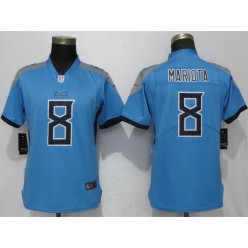 Women Nike Tennessee Titans 8 Marcus Mariota Light Blue 2018 Vapor Untouchable Limited Jersey