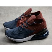 NIKE AIR MAX 270 FLYKNIT DARK BLUE BROWN BLACK WHITE AO1023-004