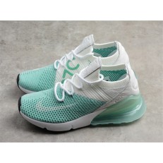 NIKE WMNS AIR MAX 270 FLYKNIT IGLOO WHITE CLEAR EMERALD BLACK AH6803-301