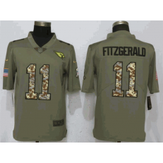 Arizona Cardinals 11 Larry Fitzgerald Olive Camo Salute To Service Limited Nike NFL Men Jersey