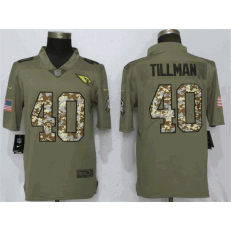 Arizona Cardinals 40 Pat Tillman Olive Camo Salute To Service Limited Nike NFL Men Jersey