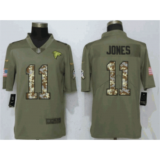 Atlanta Falcons 11 Julio Jones Olive Camo Salute To Service Limited Nike NFL Men Jersey