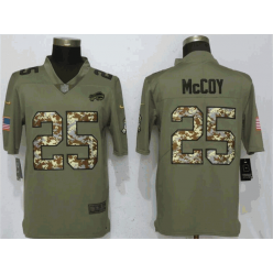 Buffalo Bills 25 LeSean McCoy Olive Camo Salute To Service Limited Nike NFL Men Jersey