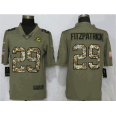 Miami Dolphins 29 Minkah Fitzpatrick Olive Camo Salute To Service Limited Nike NFL Men Jersey