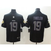 Minnesota Vikings 19 Adam Thielen Black Vapor Impact Limited Nike NFL Men Jersey