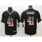 New Orleans Saints 41 Alvin Kamara Black USA Flag Color Rush Limited Nike NFL Men Jersey