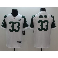 New York Jets 33 Jamal Adams White Vapor Untouchable Limited Nike NFL Men Jersey