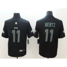Philadelphia Eagles 11 Carson Wentz Black Impact Limited Nike NFL Men Jersey