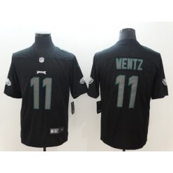 Philadelphia Eagles 11 Carson Wentz Black Impact Limited Nike NFL Men Jersey