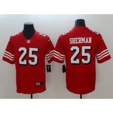 San Francisco 49ers 25 Richard Sherman Red 2018 Vapor Untouchable Limited Nike NFL Men Jersey