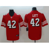 San Francisco 49ers 42 Ronnie Lott Red 2018 Vapor Untouchable Limited Nike NFL Men Jersey