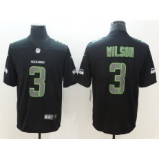 Seattle Seahawks 3 Russell Wilson Black Impact Limited Nike NFL Men Jersey
