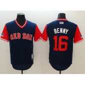 Boston Red Sox 16 Andrew Benintendi Benny Navy 2018 Players' Weekend Authentic Team Men Jersey