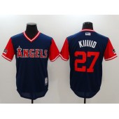 Los Angeles Angels 27 Mike Trout KIIIIID Navy 2018 Players' Weekend Authentic Team Men Jersey