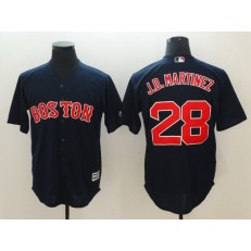 MLB Boston Red Sox 28 J.D. Martinez Navy Cool Base Men Jersey