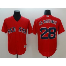MLB Boston Red Sox 28 J.D. Martinez Red Cool Base Men Jersey