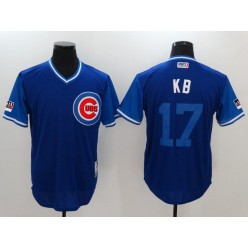 Chicago Cubs 17 Kris Bryant KB Royal 2018 Players' Weekend Authentic Team Men Jersey