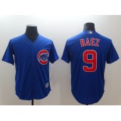 MLB Chicago Cubs 9 Javier Baez Royal Throwback Cool Base Men Jersey