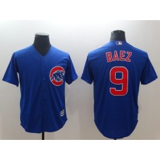 MLB Chicago Cubs 9 Javier Baez Royal Throwback Cool Base Men Jersey