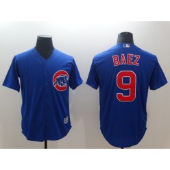 MLB Chicago Cubs 9 Javier Baez Royal Throwback Cool Base Men Jersey