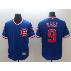 MLB Chicago Cubs 9 Javier Baez Royal Throwback Flexbase Men Jersey