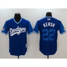 Los Angeles Dodgers 22 Clayton Kershaw Kersh Royal 2018 Players' Weekend Authentic Team Men Jersey