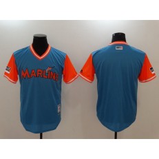 Miami Marlins Light Blue 2018 Players' Weekend Authentic Team Men Jersey