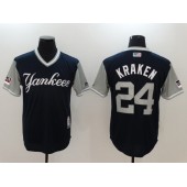 New York Yankees 24 Gary Sanchez Kraken Navy 2018 Players' Weekend Authentic Team Men Jersey