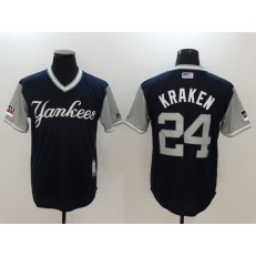 New York Yankees 24 Gary Sanchez Kraken Navy 2018 Players' Weekend Authentic Team Men Jersey