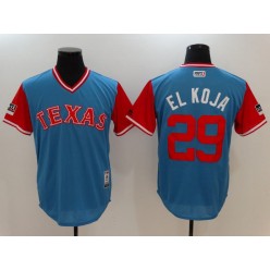 Texas Rangers 29 Adrian Beltre El Koja Light Blue 2018 Players' Weekend Authentic Team Men Jersey