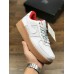 NIKE AIR FORCE 1 LOW CANVAS LIGHT GREY BROWN RED AJ7282-005