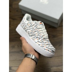 NIKE AIR FORCE 1 LOW JUST DON LOW BLACK WHITE ORANGE AO3977-001