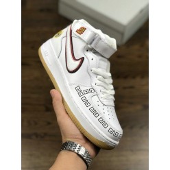 NIKE AIR FORCE 1 MID CHINA YAO MING WHITE BLACK 309955-111