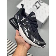 SUPREME X LV X NIKE AIR MAX 270 BLACK WHITE AH8050-012