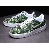 SUPREME X LV X NIKE AIR FORCE 1 LOW GREEN WHITE DENIM