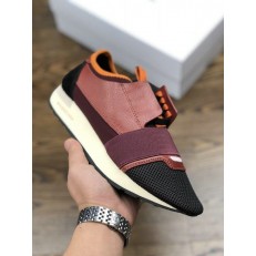 BALENCIAGA RACE RUNNER LOW-TOP SNEAKERS BURGUNDY BLACK 483492 W05G5 6000