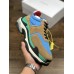 BALENCIAGA TRIPLE-S SNEAKER 2.0 NUBUCK LEATHER LIGHT BROWN BLUE GREEN WHITE