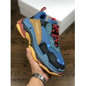 BALENCIAGA TRIPLE-S SNEAKER ACID BLUE BLACK YELLOW RED 490672 W0903 3518
