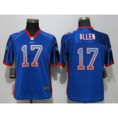 Buffalo Bills 17 Josh Allen Blue Women Drift Fashion Nike NFL Men Jersey