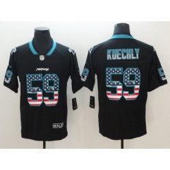 Carolina Panthers 59 Luke Kuechly Black USA Flag Fashion Limited Nike NFL Men Jersey
